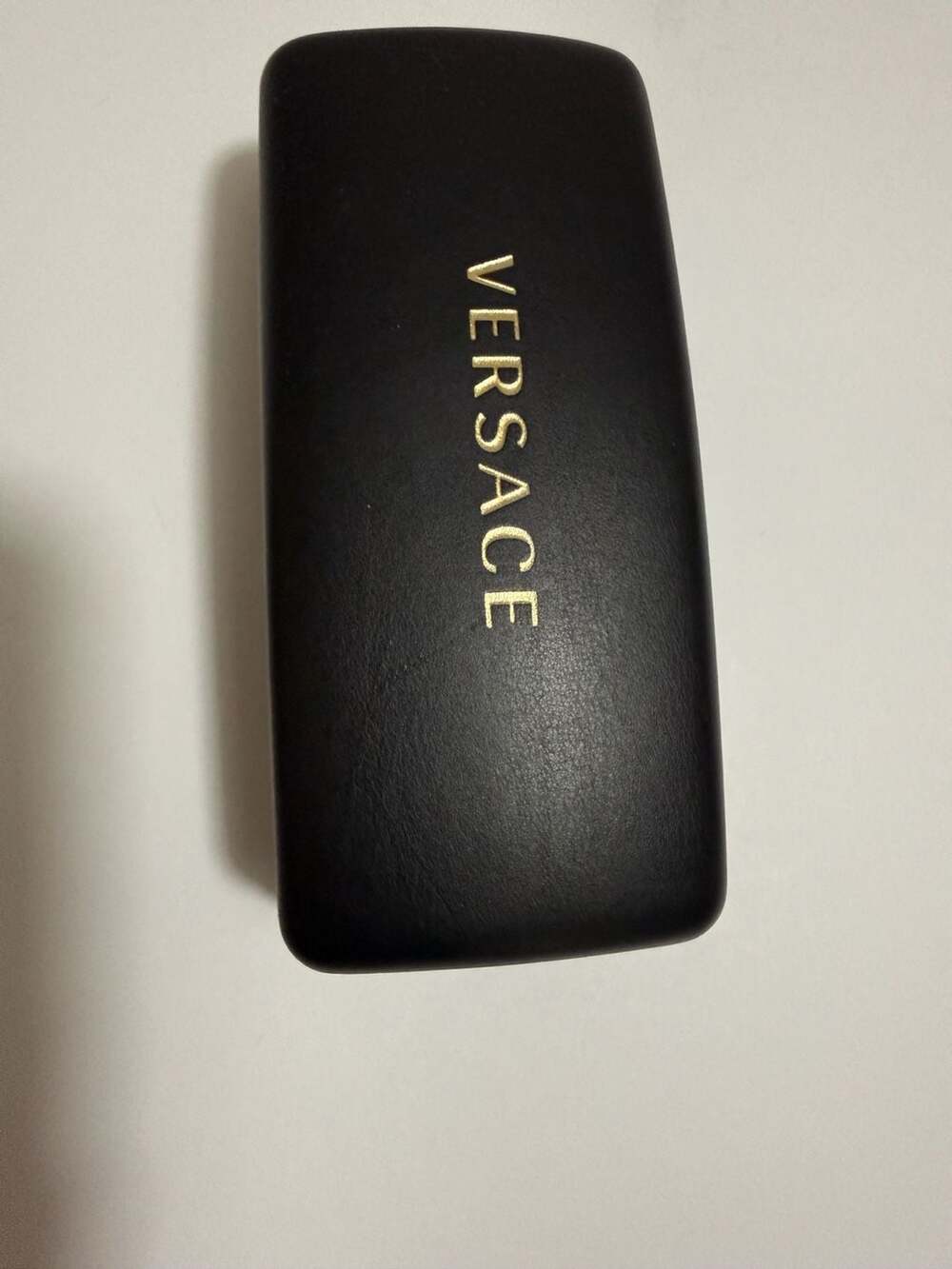 Versace Eyeglasses Hard Case Black Gold Logo